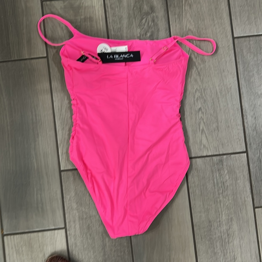 La Blanca Island Goddess Lingerie One Piece - Bright Pink - Picture 5 of 6